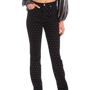 NWT rhinestone studded black jeans